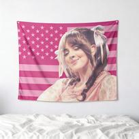 Melanie Martinez Pink White Usa Flag Wall Tapestry, Premium Print Wall Art For Home Office Bedroom, Ideal Gift For Fans 40X60CM
