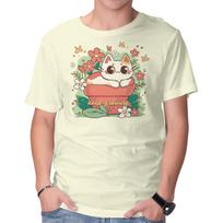 Unisex Crew Neck T-Shirt Keep Growing Cat Graphic Short Sleeve Casual Tee XXL