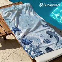 Shallow Sea Treasure Quick Drying Bath Towel Microfiber beach towel light weight swimming camping yoga beach out 50x100cm