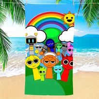 Towel Microfiber Beach Towel, Quick-Dry, Sand-Free, Ultra-Fine Fiber, Super Soft. S-Sprunkis 60x35CMSYJ60