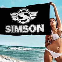 S-Simsons Logo Microfiber Beach Towel Absorbent Quick Dry Soft Yoga Swimming Resort Mountain Climbing Towel Cotton 30x30cm