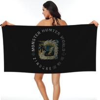 Monster Hunter Vintage Zinogre Beach Towel Soft Microfiber Quick Dry Absorbent Quick Towels For Swimming 70x140 cm