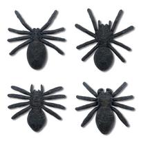 4/6PCS 3D Halloween Decorations Bat Spider Trick Props Bat Refrigerator Sticker  Halloween Party spider