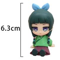 Q Version Maomao Jinshi Mini Figure - Anime Apothecary Diaries Sitting Desktop Car Ornament Model Toy Doll Gift