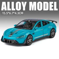 1:32 MAEXTRO S800 SU7 Sports Car Model Toy Alloy Body Rubber Tires New Energy Vehicles Music Light Models Collectible Item