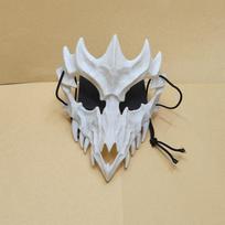 Vakarėlio kaukolės kaukė ilgais dantimis demono skeletas pusės veido kaukė vilko drakono tigro Houjuu Nue kaukė cosplay Helovino kostiumo rekvizitai