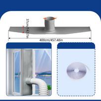 158 Inch Window Seal for Portable Air Conditioner Waterproof Adhesive Fastener AC Vent Sealing Kit for Home Office Apartment Use