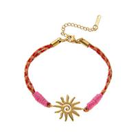 Exquisite Fresh Love Pearl Boots with Sun Color Rope Versatile Dopamine Bracelets Fashionable bracelets woman 16cm