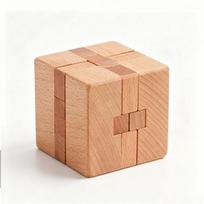 Wooden Luban Lock Cube Puzzles Square 3D Brain Teasers For Kids & Adults Mind IQ Logic Challenge Rompecabezas de Madera