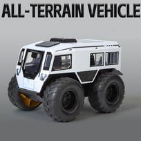 1:24 Sherp Alloy ATV Truck Model Diecasts Metal All-Terrain Off-Road Vehicles Car Model Sound and Light Simulation Kids Toy Gift balta