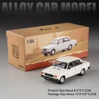 1:64 Alloy GAZ-24 Models Cars Toy GAZ-12 ZIM ZIS-110 LADA 2105 2101 Slide Forward Miniature Vehicles for Boys Educational Toys
