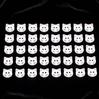 40pcs Cute Calico Cat Buttons Creative Kitten Head Buttons Fashionable Kitty Buttons  Clothing Coat rožinė