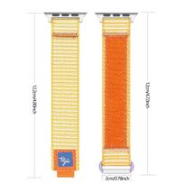Strap for Apple Watch Ultra 1 2 3 Band 49mm 46mm 45mm 44mm 41 42mm 38mm Nylon Alpine Sport bracelet Correa iWatch Series 11 10 9 7 6 5 4 8 SE 38/40/41/42mm（S11/S10) oranžinė