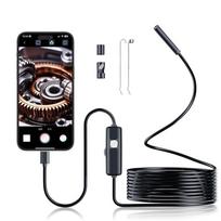 7,0 MM C TIPO „iPhone“ endoskopinė kamera, atspari vandeniui, su 6 reguliuojamomis LED lemputėmis, USB, skirta „Android“, lankstūs tikrinimo boreskopai telefonui, PC
