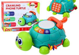Interaktyvus žaislas vėžlys-telefonas 6in1 Lean Toys