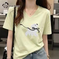 City Lady Women's Anti-Bacterial V-Neck Short Sleeve T-Shirt L