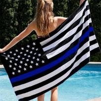 Large Microfiber Square Beach Towel With Printed Design For Poolside And Beach Activities