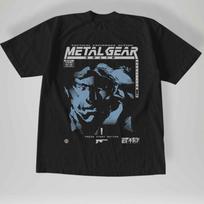 Men T-Shirts Metal Gear Solid MGS1 Snake Funny Pure Cotton Tee Short Sleeve Game S