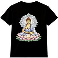 Buddha T Shirt Lotus Mandala Yoga Meditation Spiritual Graphic Tee XL