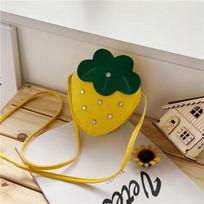Girls bag, new cute strawberry bag, children's messenger bag, boys and girls change bag, decorative small bag. geltona
