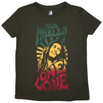 Bob marley ladies slim fit tshirt one love gradient official new L