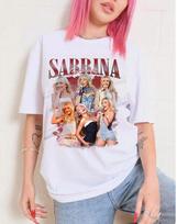 Sabrina Carpenter Oversized T-Shirt: Black Cotton Unisex Tee S
