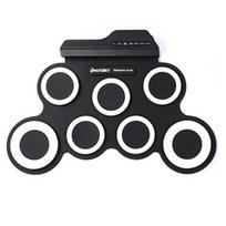 Foldable Electronic Rolls Up Drum Set Practice Pads with Foot Pedals and Sticks Digital Electric Drum Kits for Beginners balta