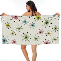 Atomic Era Graphic Beach Towel Soft Microfiber Quick Dry Absorbent Quick Towels For Bath 70x140 cm