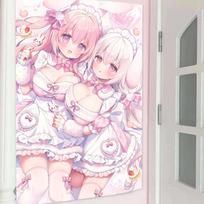 2D Girl Doujin Galgame Anime Tapestry Kawaii Room Decor Aesthetic Room Decor Room Decoration Items 40X60CM