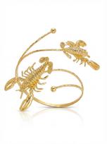 Statement Lobster Open Arm Cuff Bangle Upper Armband Women Summer Beach Vacation Jewelry Accessories Gifts beige