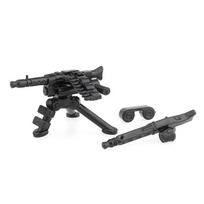 25/50/100 vnt. Kareivis Policininkas Gangsteris WW2 Armija Kariniai Ginklai SWAT Kulkosvaidis Mortyra Statybinės Detalės Figūrėlė Modelis Plytų Žaislas ruda