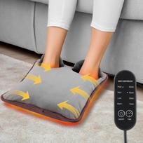 Electric Foot Heating Pad Household Foot Warmer with 4 Heat Levels & 4 Timers Fast Heating Mat for Bed Office Use pilka spalva