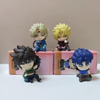 Jojo Bizarre Adventure Chibi Action Figure Caesar Jonathan Joseph Sitting Anime Collectible For Adult Fans Home Desktop Decor gray