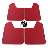 4pcs Fender Mud Car Auto Pickup Truck Plastics Flaps Mudguards Splash Guards Black/red Front And Rear Mudguard Mudflaps raudona