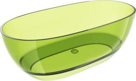 Mexen Pure lime laisvai pastatoma vonia permatoma 170 x 80 cm, chromuotas kamštis - 58071708012, 170 x 80 cm