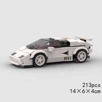 MOC Car Speed Countach LP400 500 Racing Technical Vehicle Model Building Block Super Race rally sport brick Christmas Gift City