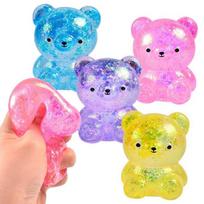 Glitter Capybara Squishy Toy Stress Relief Toy Hand Squeeze Fidget Decompression Toy for Adults Kids Gift