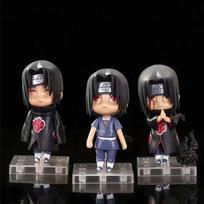 Anime Naruto Akatsuki 10cm Q Edition 3Pcs Uchiha Itachi Cute Model PVC Action Figure Statue Collection Kids Toys Doll Gifts No box
