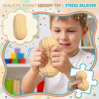 Simulated Peanut Squishy Pinch Toy Soft Stress-Relieving Butter-flavored Chocolate Fidget Slow Rebound Gentle Squeezing Pinch One Size