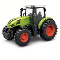 Large farm toy tractor set with lights and sound effects, can be fitted with a trailer, boy's toy.