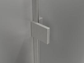 Mexen Lunar vonios pertvara 1-duris 80 x 150 cm, permatomas, šlifuotas nikelis - 897-080-000-97-00