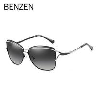 BENZEN poliarizuoti moteriški akiniai nuo saulės Gamintojo dizainerio prabangūs moteriški akiniai nuo saulės, skirti moteriškiems vintažiniams akiniams 6686 juoda