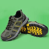 Fashion Breathable Safety Work Men Shoes Summer Anti-smashing Anti-piercing Steel Toe Cap Man Casual Shoes Plus Size 47 48 Wholesale 5 armijos žalia spalva