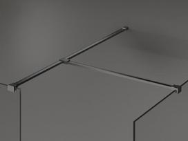 Mexen Kioto dušo sienelė Walk-in 140 x 70 cm, juodas rėmas, gun metal - 800-140-202-95-70-070