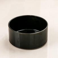 Juodas Keraminis Apsiverčiantis Katės ir Šuns Maisto/Vandens Dubenėlis Glossy Black Single Bowl black