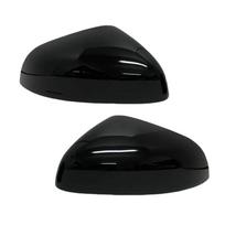 For Ford Fiesta MK8 2018      2024 Replacement Carbon Black Side Rearview Mirror Cover Caps Shell Glossy Black