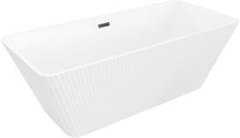 Mexen Tava frezuota laisvai pastatoma vonia 170 x 75 cm, balta, juodas perpylimas - 52851707500-70