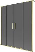 Mexen Velar L Duo vonios ekranas 2 durų stumdomas 140 x 150 cm, grafitas, auksinis šlifuotas - 896-140-003-42-55