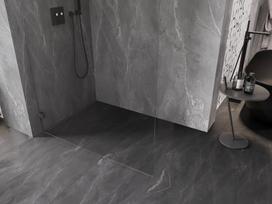 Mexen Lunar dušo siena Walk-in kairė 90 x 200 cm, skaidri 8 mm, šešėlinė pilka šlifuota - 830-090-000-66-00-L