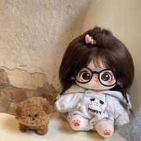 Fashion 20cm Plush Doll Clothes White Cute Puppy Graphic Tops Cotton Soft Outfit For BJD Animal Doll Toys Party Favors Mini Cosp